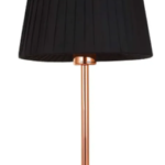 Cúpula Baju Tecido Preto Metal Cobre OP049TS Bella - Miniatura