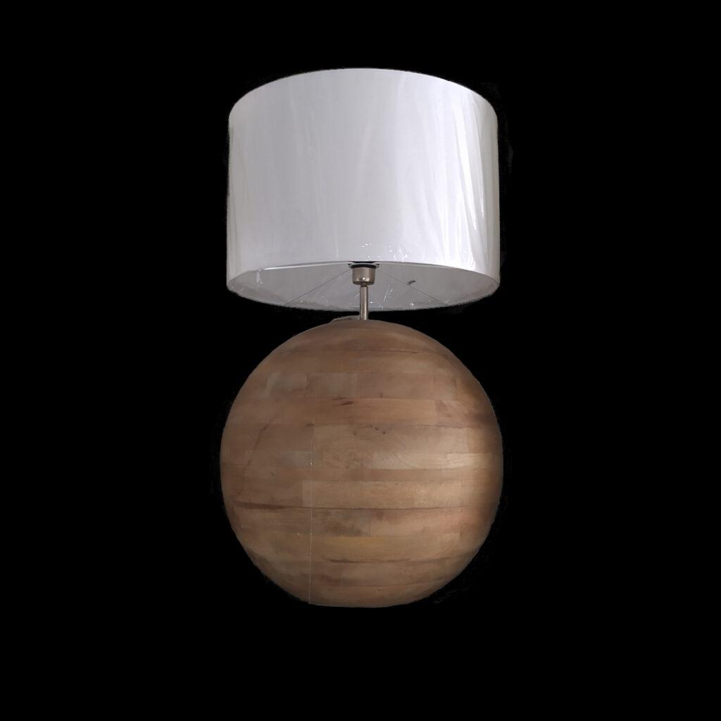 BASE P/ ABAJUR GUNA REDONDA MADEIRA NATURAL BAI001GMD BELLA