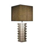 BASE P/ ABAJUR CLASSIC PILAR CRISTAL CROMADO XL8204 BELLA - Miniatura