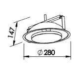 EMBUTIDO IRIS BRANCO 2700K 28cm 440LED1BT NEWLINE - Miniatura