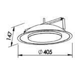 EMBUTIDO IRIS BRANCO 2700K 40,5cm 441LED1BT NEWLINE - Miniatura