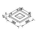 EMBUTIDO NEW CHESS QUADRADO BRANCO 3000K 28,5cm 500LED3BT NEWLINE - Miniatura