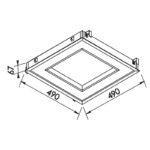EMBUTIDO NEW CHESS QUADRADO BRANCO 3000K 49cm 502LED3BT NEWLINE - Miniatura