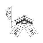 EMBUTIDO NO FRAME II DICRÓICA 61x70mm IN61301BT NEWLINE - Miniatura