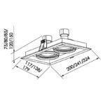 EMBUTIDO RECUADO II PAR30 179x324x150mm IN51362BT NEWLINE - Miniatura
