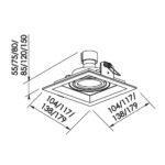 EMBUTIDO RECUADO II PAR 16 117×75 IN50321BT NEWLINE - Miniatura