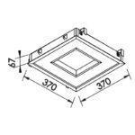EMBUTIDO NEW CHESS QUADRADO BRANCO 3000K 37cm 501LED3BT NEWLINE - Miniatura