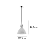 PENDENTE BAR VIDRO LEITOSO METAL COBRE OP059A BELLA - Miniatura