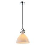 PENDENTE BAR VIDRO LEITOSO METAL CROMADO OP059C BELLA - Miniatura