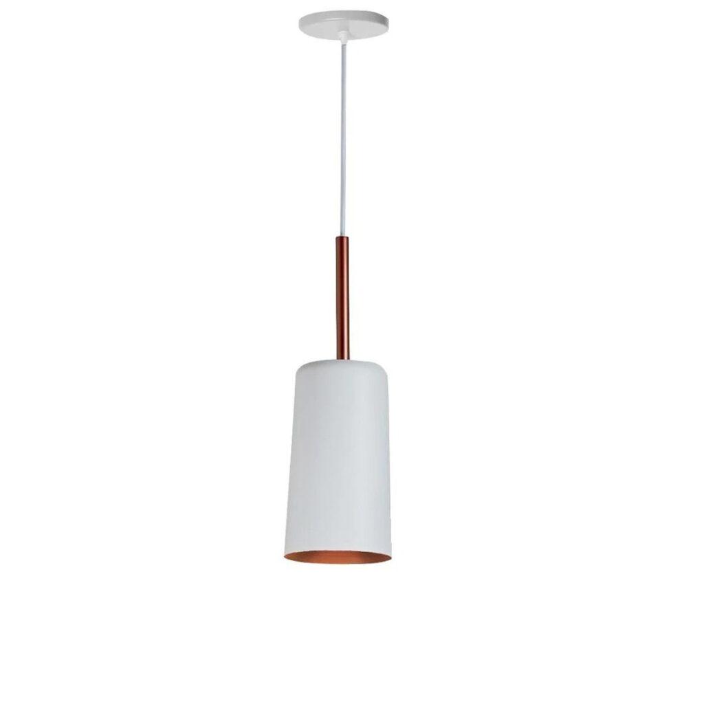 PENDENTE BILBOQUE CFL EM ALUMÍNIO BRANCO COM COBRE 109BTCOCO NEWLINEca