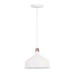 PENDENTE HAMAR BRANCO METAL 30x25CM QPD1156BR NEWLINE - Miniatura