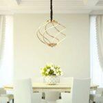 PENDENTE METAL DOURADO E BRANCO LED PD1286P NEWLINE - Miniatura