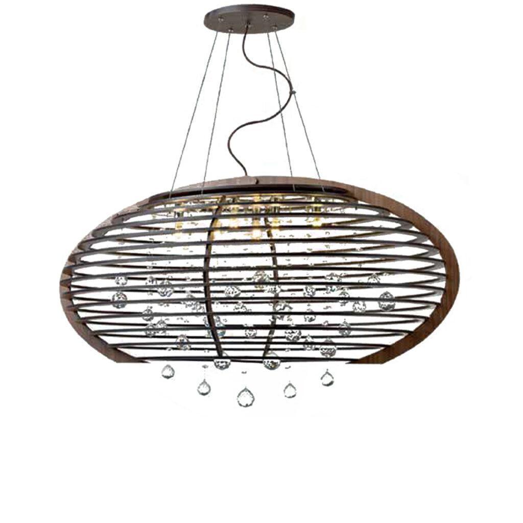 PENDENTE OVAL HORIZONTAL COM CRISTAIS MPD-208 BABILUX