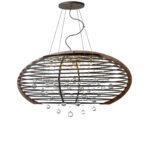 PENDENTE OVAL HORIZONTAL COM CRISTAIS MPD-208 BABILUX - Miniatura