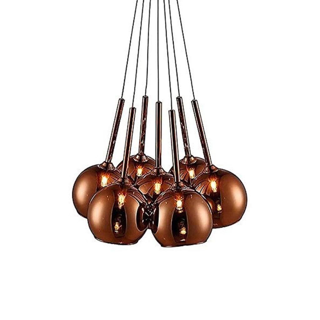 PENDENTE VIDRO COBRE 7L PD1221 NEWLINE