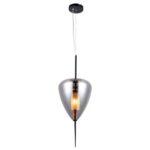 PENDENTE VIDRO METAL CUPULA FUME 25×26,5cm PD1292-FM NEWLINE - Miniatura