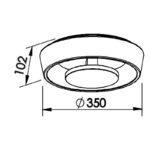 PLAFON IRIS BRANCO 2700K 350mm 450LED1BT NEWLINE - Miniatura