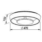 PLAFON IRIS BRANCO 2700K 470mm 451LED1BT NEWLINE - Miniatura