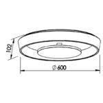 PLAFON IRIS BRANCO 2700K 600mm 452LED1BT NEWLINE - Miniatura