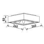PLAFON NEW MASSU PRETO 265x83mm 3000K 480LED3PT NEWLINE - Miniatura