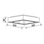 PLAFON NEW MASSU BRANCO 350x83mm 481LED3BT NEWLINE - Miniatura