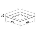 PLAFON NEW PICTURE LED 47×8,7cm 546LED3PT NEWLINE - Miniatura
