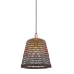 PENDENTE BAMBOO JUNCO VERTICAL COM DETALHES EM COBRE 40cm PD999 NEWLINE - Miniatura