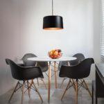 PENDENTE BILBOQUE CFL EM ALUMÍNIO 350x350mm PRETO 112PTCO NEWLINE - Miniatura