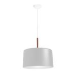 PENDENTE BILBOQUE CFL EM ALUMÍNIO 350x350mm BRANCO 112BTCO NEWLINE - Miniatura