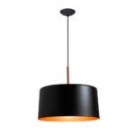 PENDENTE BILBOQUE CFL EM ALUMÍNIO 350x350mm PRETO 112PTCO NEWLINE - Miniatura