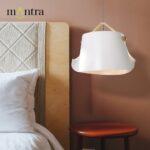 PENDENTE LEON BRANCO ALUMINIO MADEIRA 30473 MANTRA - Miniatura