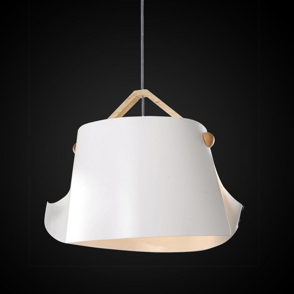 PENDENTE LEON BRANCO ALUMINIO MADEIRA 30473 MANTRA