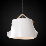 PENDENTE LEON BRANCO ALUMINIO MADEIRA 30473 MANTRA - Miniatura