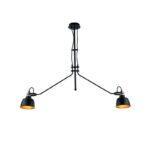 PENDENTE METAL PRETO COM DETALHE DOURADO PD1205 NEWLINE - Miniatura