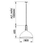 PENDENTE NAVAL CFL CINZA FOSCO 552 NEWLINE - Miniatura