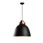 PENDENTE NEW INDUSTRIAL REDONDO BULBO 40X39cm METAL SNT366PT NEWLINE - Miniatura