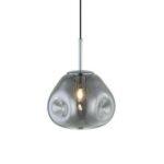 PENDENTE VIDRO/METAL 25x34cm FUME PD1170FM NEWLINE - Miniatura