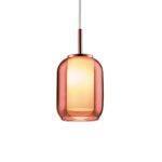 PENDENTE ARAMADO CUPULA VIDRO COBRE 12x16cm PD1222-CO NEWLINE - Miniatura