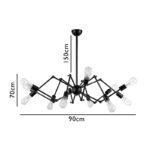 PENDENTE SPIDER METAL PRETO OURO VELHO 90×70 PD745 NEWLINE - Miniatura