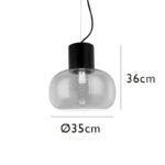 PENDENTE VIDRO E METAL CHAMPAGNE 35x150cm PD1246CH NEWLINE - Miniatura