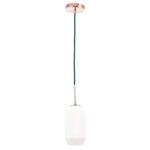 PENDENTE EM VIDRO ONDULADO LEITOSO 12cm PD1143 NEWLINE - Miniatura