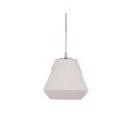 PENDENTE EM VIDRO ONDULADO LEITOSO 20cm PD1141 NEWLINE - Miniatura