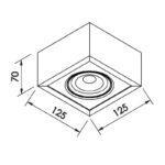 PLAFON BOX LED PCI LED INTEGRADO 125x70mm 562BT NEWLINE - Miniatura