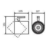 SPOT LISSE PRETO C/ ADAPTADOR PAR30 117x135x151mm IN50965PT NEWLINE - Miniatura