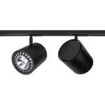 SPOT LISSE PRETO C/ ADAPTADOR PAR30 117x135x151mm IN50965PT NEWLINE - Miniatura