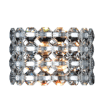 ARANDELA COPENHAGUE 2L G9 DE CRISTAL K9 CASTANHA TRANSPARENTE A70020-C CHANDELIE - Miniatura