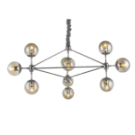 PENDENTE SPUTNIK CROMADO 10L E27 CH2750-1 CHANDELIE - Miniatura