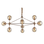 PENDENTE SPUTNIK ROSE 10L E27 CH2750-2 CHANDELIE - Miniatura