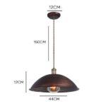 PENDENTE HONG KONG DE METAL CAFÉ CH2036 CHANDELIE - Miniatura