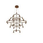 PENDENTE LED 180W 3000K ALUMÍNIO CAFÉ CH0676-3 CHANDELIE - Miniatura